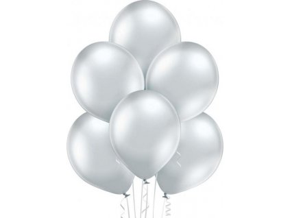 B105 Lesklé stříbrné balónky 100 ks.