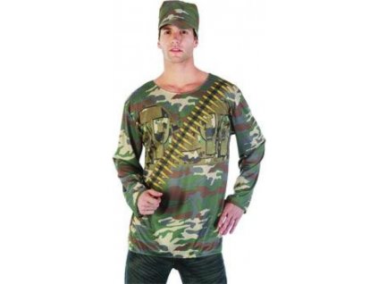 Kostým pro dospělé "Soldier" (halenka, klobouk) velikost. 52 trestního zákoníku