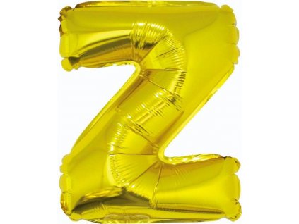 Fóliový balónek "Písmeno Z", zlatý, 35 cm KK