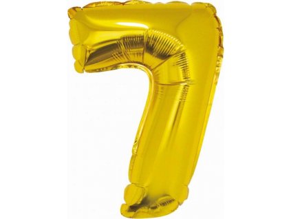 Fóliový balónek "Digit 7", zlatý, 35 cm