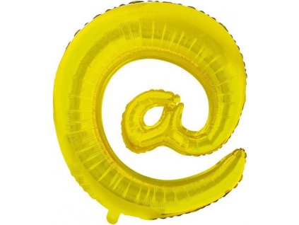 Fóliový balónik "Letter @", zlatý, 89 cm KK