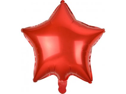 B&C fóliový balónek "Star", červený, 19