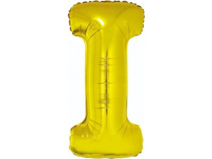 Fóliový balónek "Písmeno I", zlatý, 89 cm KK