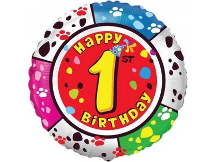 Balónek fóliový 18" FX - "Happy Birthday - 1", bal