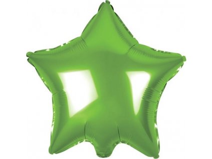 Fóliový balónek "Hvězda", zelený, 19