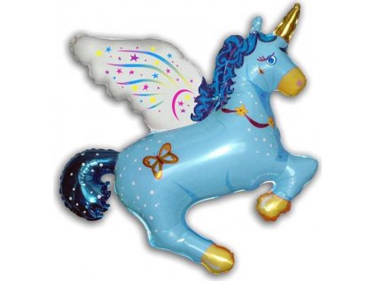 Fóliový balónek 24" FX - "Magic Unicorn" (modrý)