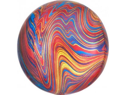 Fóliový balónik ORBZ Marblez - farebná lopta