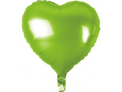 Balónek fóliový "Srdce", zelený, 18" KK