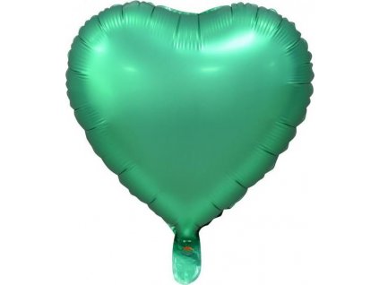 Balónek fóliový "Srdce", matný, zelený, 18