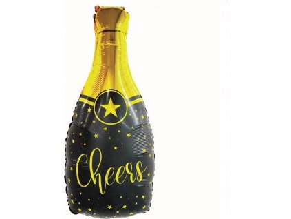 B&C Champagne - fóliový balónek Cheers, 35x76 cm