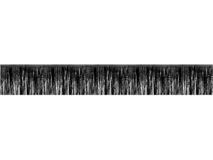 B&C ozdobná girlanda, kovové třásně, černá, 30x300 cm