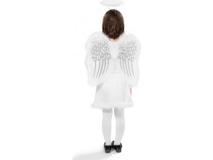 Dětský set Anděl s chmýřím (křídla, svatozář)