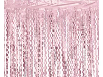 Závěs B&C Spirals, metalická růžová, 100x200 cm