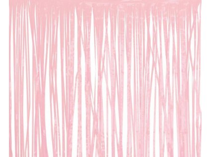 Pastelový světle růžový závěs, 100x200 cm