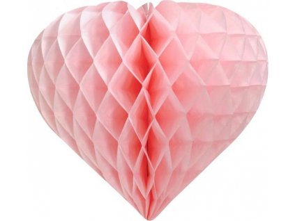 Dekorativní rozeta B&G Heart, světle růžová, 26 cm
