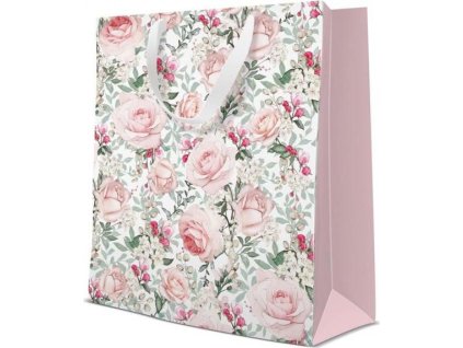 Dárková taška PAW Gorgeous Roses, 26,5 x 33,5 x 13 cm