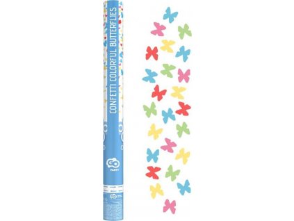 Pneumatické konfety "Farebné motýle" / 60 cm