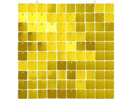 Zlatý dekoratívny panel, transparentné pozadie, 30x30 cm/ 100 štvorcov