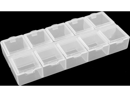Plastový box / zásobník 6x13, 2x2 cm