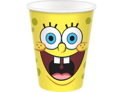 SpongeBob papírové kelímky 250 ml, 8 ks.