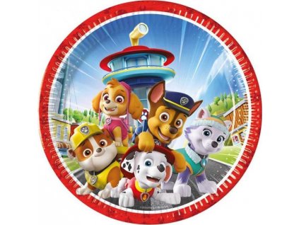 Papierové taniere Paw Patrol Rescue Heroes, budúca generácia, 23 cm, 8 ks (bez plastu)