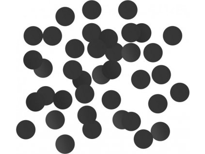 Fóliové konfety B&C Circle, 2 cm, 250 g, čierne