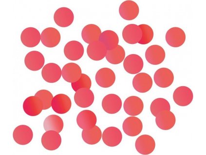 B&C Circles fóliové konfety, 2 cm, 250 g, červené