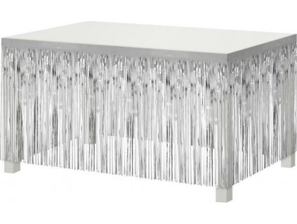B&C dekorace hrany stolu, třásně, stříbrná, 80x300 cm
