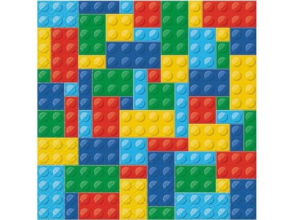 PAW vzorované ubrousky Colorful Bricks 33x33 cm / 20 ks.