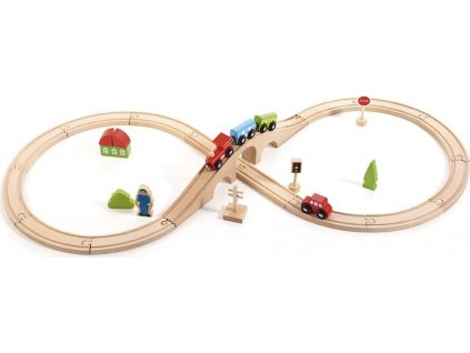 TREFL Dřevěná dráha s vláčky - Fun play railway