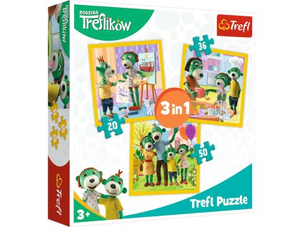 TREFL Puzzle Treflíci: Být spolu je fajn 3v1