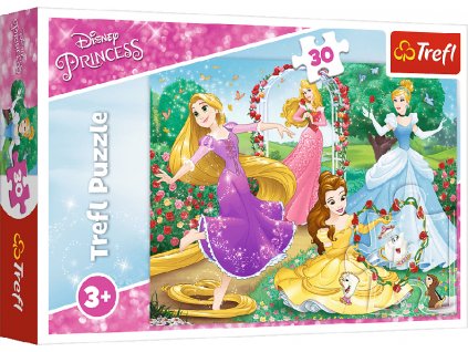 TREFL Puzzle 30 dílků Disney princezny - Být princeznou