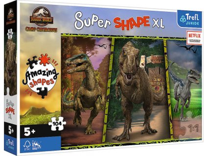 TREFL Puzzle Super Shape XL Jurský svět 104 dílků
