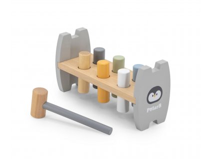 Dřevěná zatloukačka Viga PolarB Punch Penguin