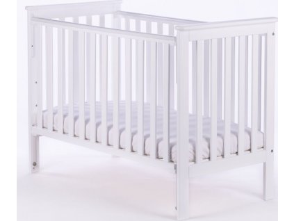 Detská postieľka so sťahovacou bočnicou Drewex Leo Delux biela
