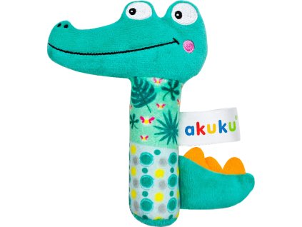 AKUKU Pískacia hrkálka krokodíl