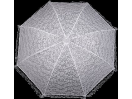 Svadobný čipkový vystreľovací dáždnik