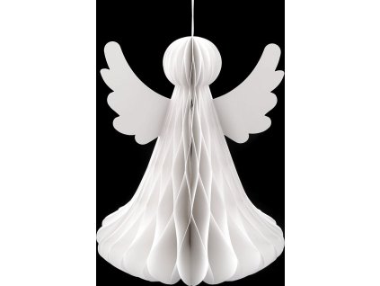 Papírový skládací anděl k zavěšení 32 cm