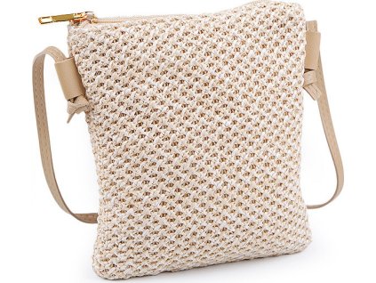 Kabelka malá  / crossbody s macrame strukturou