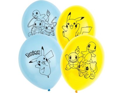 11" Pokémon latexové balóniky 27,5 cm, 6 ks.