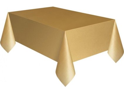 Zlatý, matný obrus, rozmer 274 x 137 cm