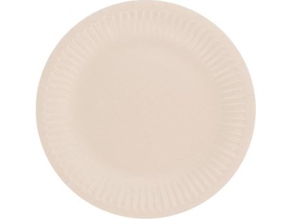 Papírové talíře jednobarevná světle růžová, 18 cm, 6 ks.