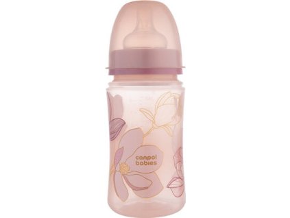 CANPOL EasyStart antikoliková fľaša 240ml ZLATO RUŽOVÁ