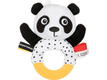 CANPOL babies Senzorická hračka PANDA s kousátkem a chrastítkem BabiesBoo