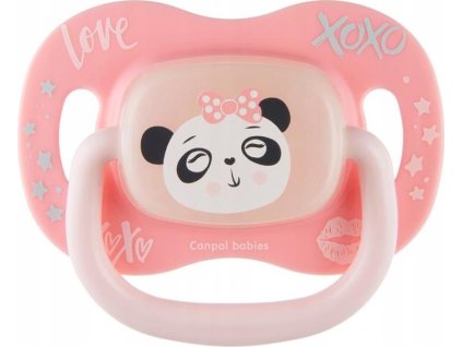 CANPOL babies Dudlík silikonový symetrický EXOTIC ANIMALS 0-6m 1ks panda