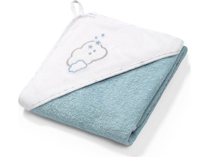 Baby Ono Froté ručník s kapucí 85x85 cm, modrý