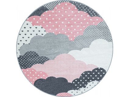 Dětský kusový koberec Bambi 820 pink kruh