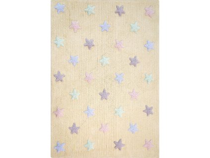 Přírodní koberec, ručně tkaný Tricolor Stars Vanilla