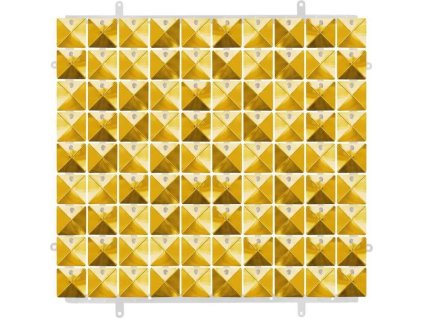 Panel dekoracyjny złoty 3D, przezroczyste tło, 30x30 cm/ 100 kwadratów