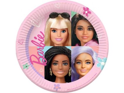 Papírové talíře Barbie Sweet Life, kulaté 23 cm, 8 ks.